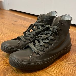 Matte Green Waterproof High-top Converse
